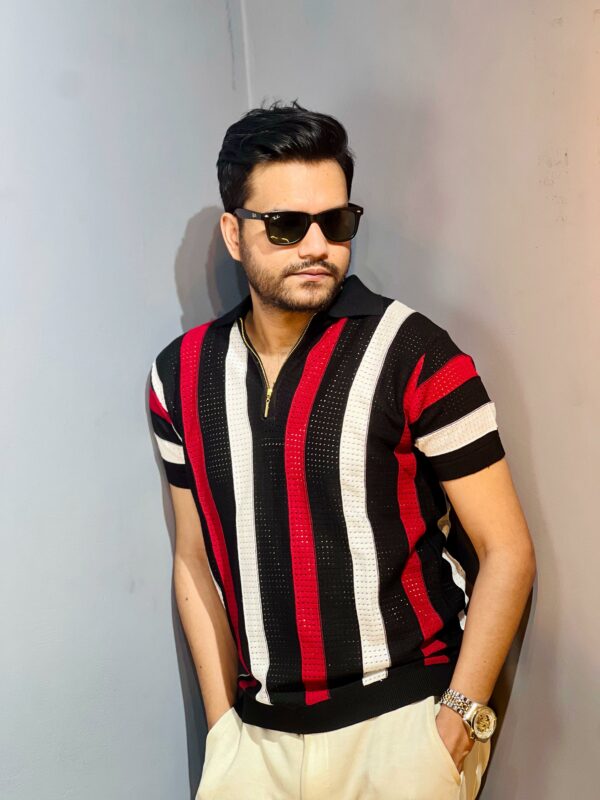 Luxury Knitted Short-sleeve Polo - Image 2