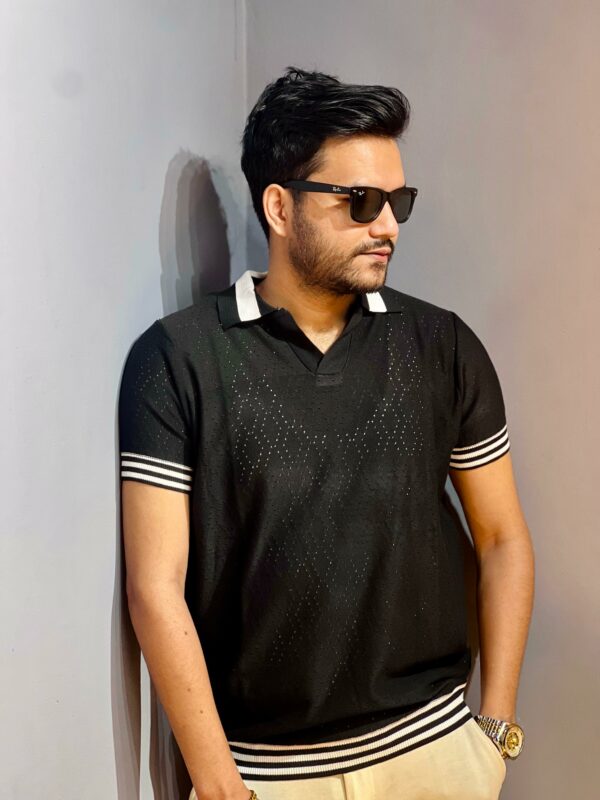 Luxury Knitted Short-sleeve Polo - Image 3